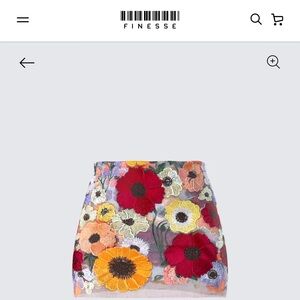 FINESSE Addie Flower Mini Skirt